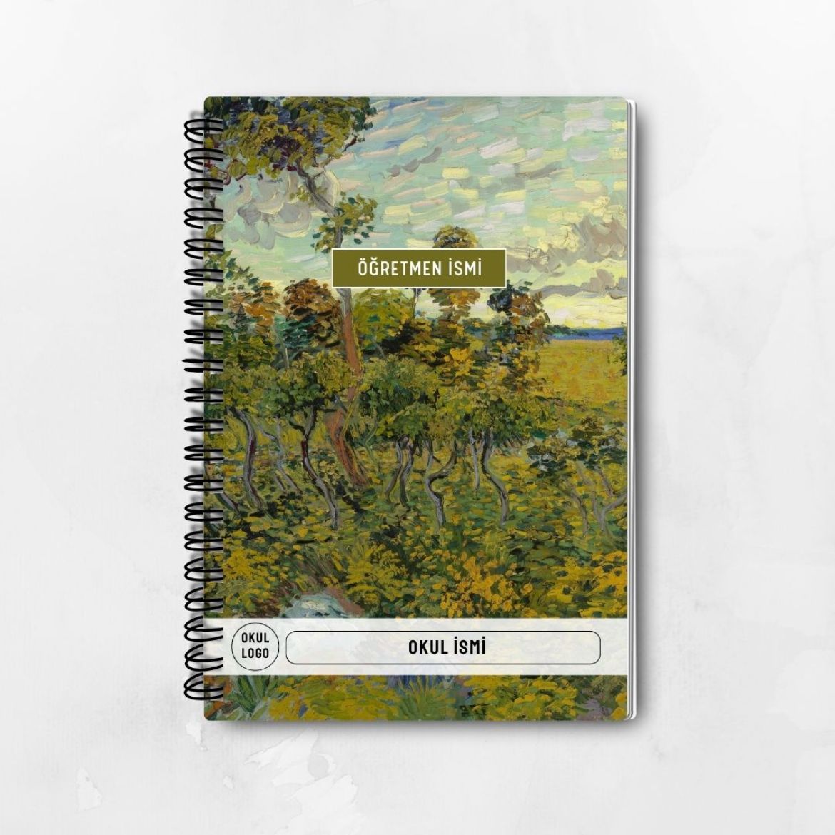 Van Gogh Montmajour'da Günbatımı Günlük Planlayıcı resmi