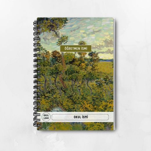 Van Gogh Montmajour'da Günbatımı Günlük Planlayıcı resmi
