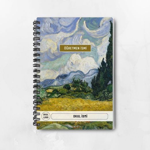 Van Gogh Buğday Tarlası İnce Kapaklı A5 Defter resmi