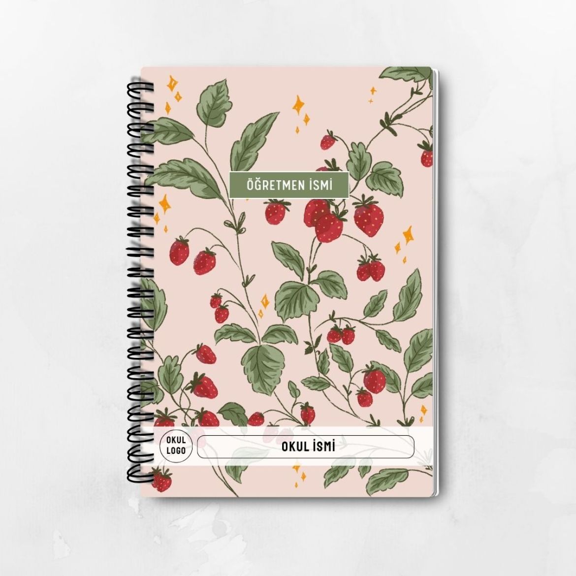 Pembe Çilek İnce Kapaklı A5 Defter resmi
