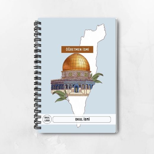 Kudüs'lü İnce Kapaklı A5 Defter resmi