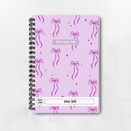 Mor Fiyonk İnce Kapaklı A5 Defter resmi