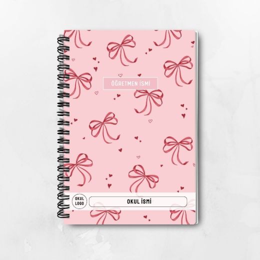 Pembe Fiyonk İnce Kapaklı A5 Defter resmi