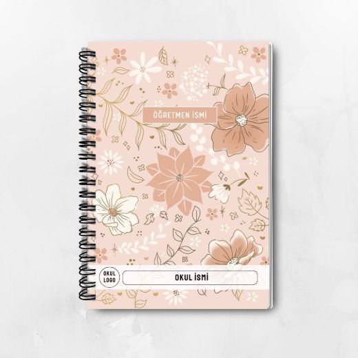 Altın Çiçek İnce Kapaklı A5 Defter resmi